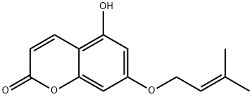 5-Hydroxy-7-[(3-methyl-2-buten-1-yl)oxy]-2H-1-benzopyran-2-one Structure