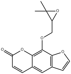 9-[(3,3-Dimethyl-2-oxiranyl)methoxy]-7H-furo[3,2-g][1]benzopyran-7-one Struktur