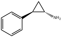 (1S,2R)-2-フェニルシクロプロパン-1-アミン 化学構造式