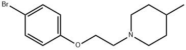 1-(2-(4-ブロモフェノキシ)エチル)-4-メチルピペリジン 化学構造式