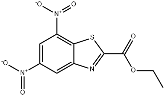 5,7-二硝基苯并[D]噻唑-2-甲酸乙酯, 40160-48-3, 结构式