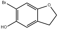 6-ブロモ-2,3-ジヒドロベンゾフラン-5-オール 化学構造式