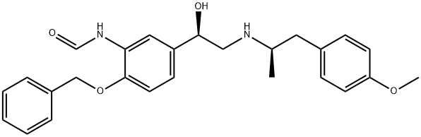 N-(2-(benzyloxy)-5-((R)-1-hydroxy-2-(((R)-1-(4-Methoxyphenyl)propan-2-yl)aMino)ethyl)phenyl)forMaMide Structure