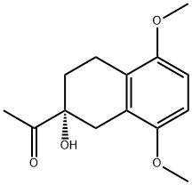 1-[(2R)-1,2,3,4-Tetrahydro-2-hydroxy-5,8-dimethoxy-2-naphthalenyl]-ethanone Struktur