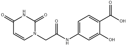 4-{[(2,4-dioxo-3,4-dihydropyriMidin-1(2h)-yl)acetyl]aMino}-2-hydroxybenzoic acid Structure
