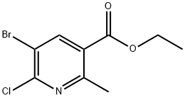 Ethyl 5-broMo-6-chloro-2-Methylnicotinate Structure