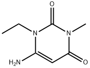 1-乙基-3-甲基-6-氨基尿嘧啶 结构式