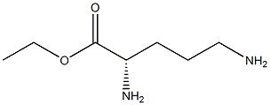 エチル (2S)-2,5-ジアミノペンタノアート 化学構造式
