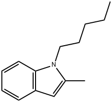 2-メチル-1-ペンチルインドール 化学構造式