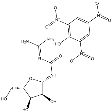 1-(二氨基亚甲基)-3-(BETA-D-呋喃核糖基)脲苦味酸盐, 4336-46-3, 结构式