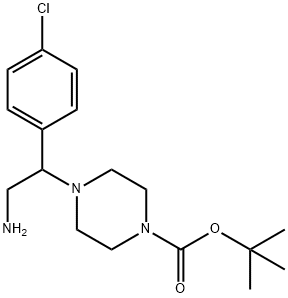 1-Boc-4-(2-aMino-1-(4-chloro-phenyl)ethyl)-piperazine Structure