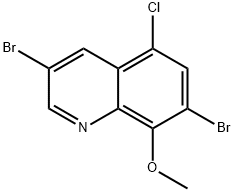 3,7-DibroMo-5-chloro-8-Methoxyquinoline Structure