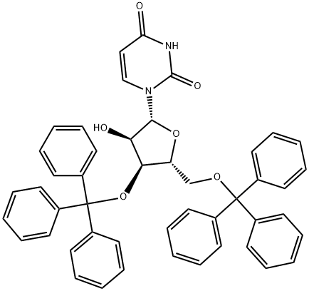 3',5'-Bis-O-(triphenylMethyl)uridine Struktur