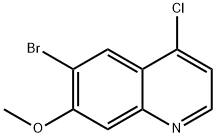 6-溴-4-氯-7-甲氧基喹啉, 476660-71-6, 结构式