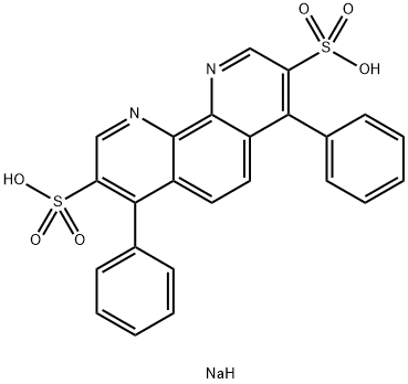 4,7-二苯基-1,10-菲罗啉-3,8-二磺酸钠 结构式