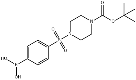 4-(4-(tert-butoxycarbonyl)piperazin-1-ylsulfonyl)phenylboronic acid Structure