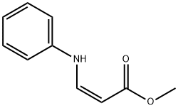 (E)-3-(苯氨基)丙烯酸甲酯, 4916-28-3, 结构式