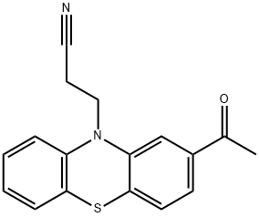 2-Acetyl-10H-phenothiazine-10-propanenitrile, 50971-94-3, 结构式