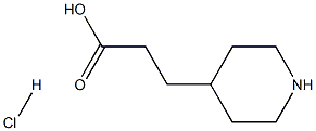 4-Piperidinepropanoic acid, hydrochloride Struktur