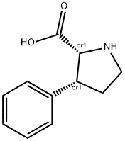 (2S,3S)-3-phenylpyrrolidine-2-carboxylic acid Struktur