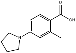 2-Methyl-4-(1-pyrrolidinyl)benzoic acid Structure