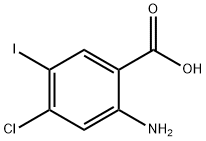 2-氨基-4-氯-5-碘苯甲酸 结构式