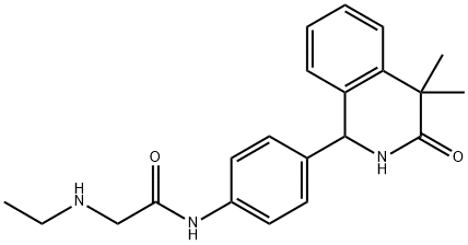 ACETAMIDE,2-(ETHYLAMINO)-N-(4-(1,2,3,4-TETRAHYDRO-4,4-DIMETHYL-3-OXO-1-ISOQUINOLINYL)PHENYL)- Structure