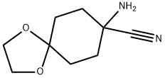 8-amino-1,4-dioxaspiro[4.5]decane-8-carbonitrile Structure