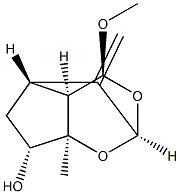 [2R-(2ALPHA,4ALPHA,4ABETA,5ALPHA,7BETA,7ABETA)]-六氢-4-甲氧基-7A-甲基-8-亚甲基-2,5-甲桥环戊二烯并-1,3-二恶英-7-醇 结构式