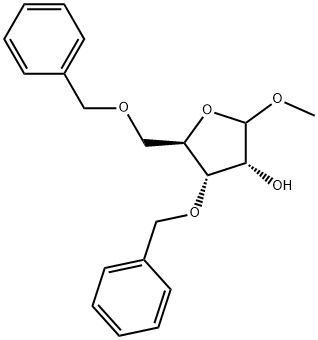 甲基 3,5-二-O-苄基-D-呋喃核糖苷, 55775-39-8, 结构式