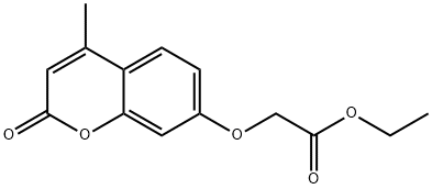 (4-甲基-香豆素-7-基氧代)乙酸乙酯, 5614-82-4, 结构式