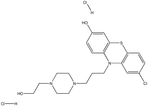 8-Chloro-10-[3-[4-(2-hydroxyethyl)-1-piperazinyl]propyl]-10H-phenothiazin-3-ol Dihydrochloride Struktur