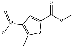 5-メチル-4-ニトロチオフェン-2-カルボン酸メチル 化学構造式