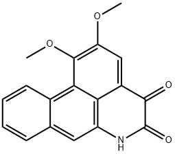 1,2-ジメトキシ-4H-ジベンゾ[de,g]キノリン-4,5(6H)-ジオン 化学構造式