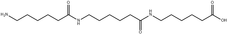 HEXANOICACID,6-[[6-[(6-AMINO-1-OXOHEXYL)AMINO]-1-OXOHEXYL]AMINO]- Struktur