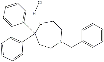 4-Benzyl-7,7-diphenyl-1,4-oxazepane hydrochloride Struktur