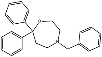 4-Benzyl-7,7-diphenyl-1,4-oxazepane Struktur