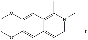 碘化6,7-二甲氧基-1,2-二甲基异喹啉鎓盐, 6075-61-2, 结构式
