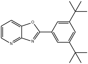 2-(3,5-二-叔丁基苯基)恶唑并[4,5-B]吡啶, 60772-76-1, 结构式