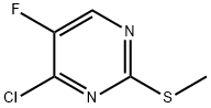 4-クロロ-5-フルオロ-2-(メチルスルファニル)ピリミジン 化学構造式