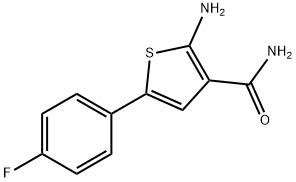 2-氨基-5-(4-氟苯基)噻吩-3-羧酰胺, 61019-14-5, 结构式