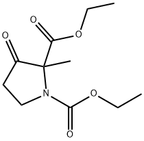 2-甲基-3-氧代吡咯烷-1,2-二甲酸二乙酯 结构式