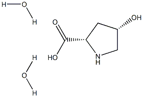 (2S,4S)-4-Hydroxypyrrolidine-2-carboxylic acid dihydrate Struktur