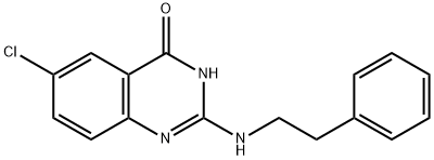 6-氯-2-(苯乙氨基)喹唑啉-4(3H)-酮, 61741-56-8, 结构式