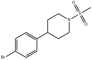 4-(4-ブロモフェニル)-1-(メチルスルホニル)ピペリジン 化学構造式