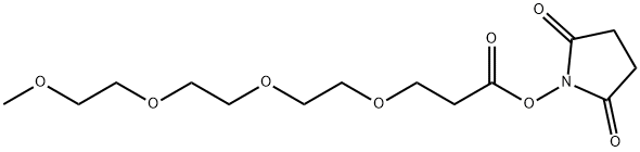 メチル-PEG4-NHS 化学構造式