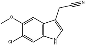 1H-Indole-3-acetonitrile, 6-chloro-5-Methoxy- Struktur