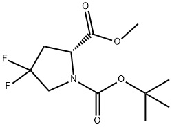 Methyl (R)-1-Boc-4,4-difluoropyrrolidine-2-carboxylate Struktur