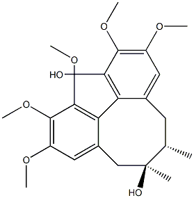 (6S,7S,12aR)-5,6,7,8-Tetrahydro-2,3,10,11,12-pentamethoxy-6,7-dimethyldibenzo[a,c]cyclooctene-1,7-diol Structure
