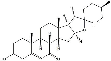 Spirost-5-en-7-one, 3-hydroxy-, (5b,25R)- Structure